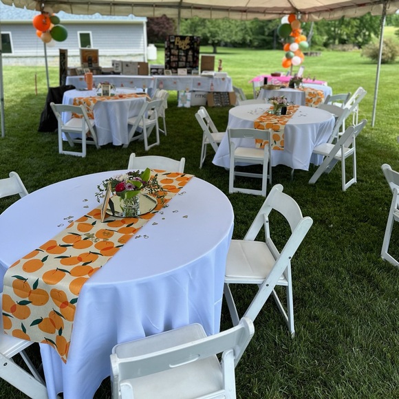 6 orange table runners - Picture 4 of 6
